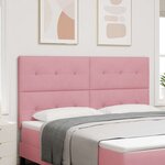 vidaXL Tête de lit LED avec des lumières à LED Rose 180 cm Polyester