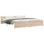 vidaXL Cadre de lit sans matelas bois massif 180x200 cm