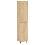 vidaXL Buffet haut Chêne sonoma 34 5x34x180 cm Bois d'ingénierie
