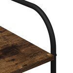 vidaXL Porte-vêtements avec étagères Chêne fumé 120x44x160 cm Bois d'ingénierie
