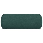 vidaXL Coussins d'accent 2 Pièces Vert foncé Ø 15 x 40 cm tissu