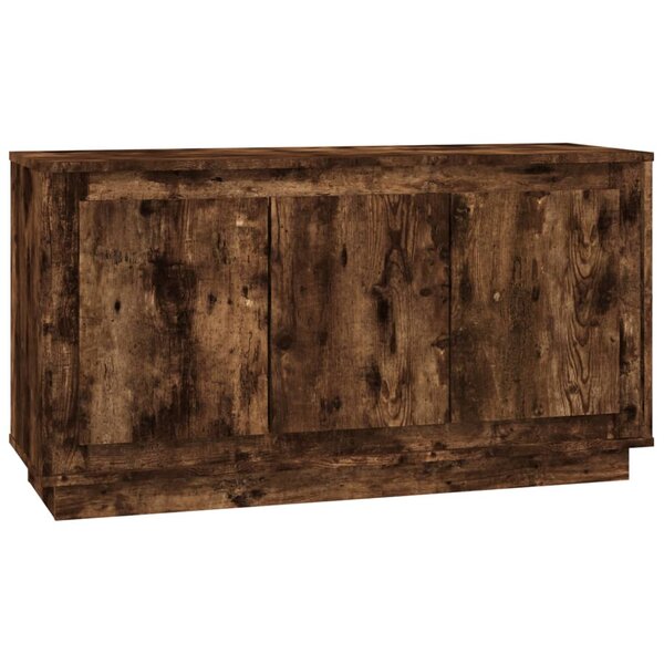 vidaXL Buffet chêne fumé 102x35x55 cm bois d'ingénierie