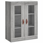 vidaXL Buffet haut Sonoma gris 69 5x34x180 cm Bois d'ingénierie