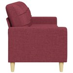 vidaXL Canapé à 3 places Rouge bordeaux 210 cm Tissu