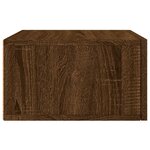 vidaXL Table de chevet murale chêne marron 35x35x20 cm