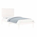 vidaXL Cadre de lit sans matelas blanc 100x200 cm bois de pin massif