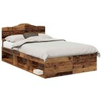 vidaXL Cadre de lit Bois ancien 120 x 200 cm Pin massif