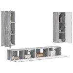 vidaXL Ensemble meuble TV 3 Pièces Gris Sonoma Bois d'ingénierie