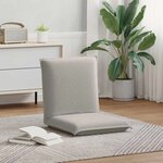 vidaXL Fauteuil de sol ajustable Gris clair Tissu en laine de mouton