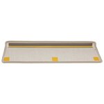 vidaXL Tapis d'escalier 15 pièces 65 x 21 x 4 cm Taupe Bordure rectangulaire