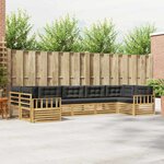 vidaXL Ensemble de canapés d'extérieur 7 Pièces Blanc et anthracite