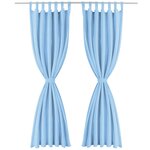 vidaXL Rideau occultant avec boucles 2 Pièces 140 x 175 cm Turquoise