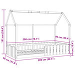 vidaXL Cadre de lit d'enfants forme de maison sans matelas pin massif