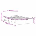 vidaXL Cadre de lit Bois Ancien 120 x 190 cm Bois d'ingénierie