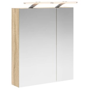 vidaXL Armoire Miroir de Salle de Bain Chêne Sonoma 60 x 14 5 x 70 cm