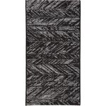 Tapis en polypropylène noir evora 110 x 60 cm