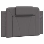 vidaXL Cadre de lit avec tête de lit Gris 90x190 cm Similicuir