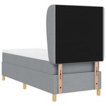 Lit Box Spring vidaXL avec Matelas Gris clair 80x200 cm Tissu
