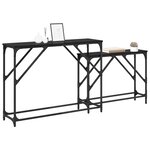 vidaXL Table console 2 Pièces Chêne noir 100 x 28 x 75 cm