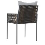 vidaXL Chaises de jardin et coussins lot de 4 marron 54x61x83 cm rotin
