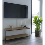 House Nordic Meuble TV avec 2 étagères Avery Chêne et noir