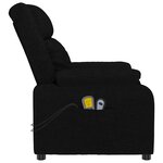 vidaXL Fauteuil électrique de massage Noir Tissu