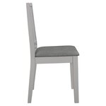 vidaXL Chaises à manger avec coussins lot de 6 gris bois solide