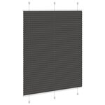 vidaXL Store plissé noir 105x100 cm largeur du tissu 104 4cm polyester