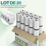 ACROPAQ 20 Rouleaux de Caisse 57x 45x8mm- Thermique 26 2 m- Terminaux de paiement- 20 Bobines TPE- Sans BPA- Dimension Universelle