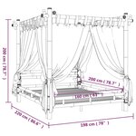 vidaXL Lit à baldaquin 160x200 cm Bambou