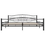 vidaXL Cadre de lit sans matelas noir acier 200x200 cm