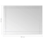 vidaXL Miroir mural 60x50 cm Verre