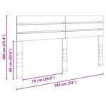 vidaXL Tête de lit Gris Sonoma 180 cm Bois d'ingénierie