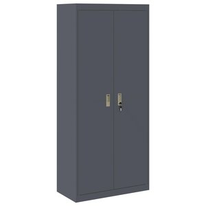 vidaXL Armoire de rangement 2 Pièces Anthracite 80 x 40 x 180 cm Acier