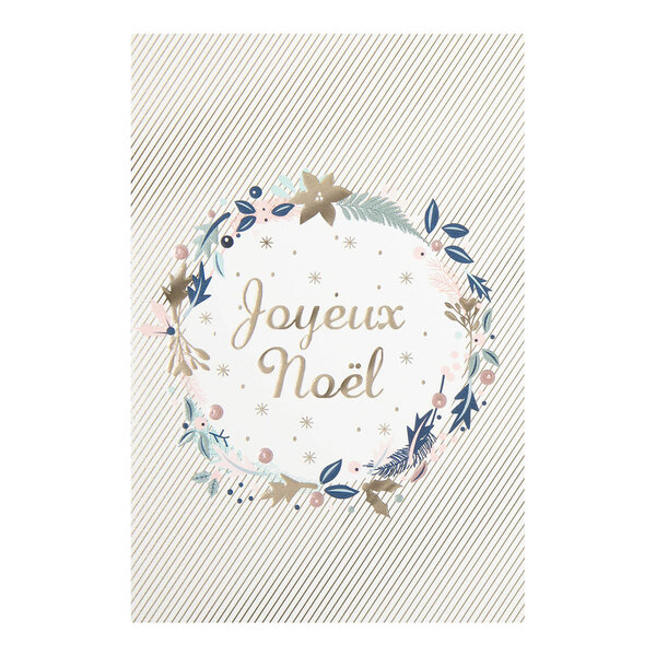 Carte De Vœux Céleste Couronne Joyeux Noël - Draeger paris