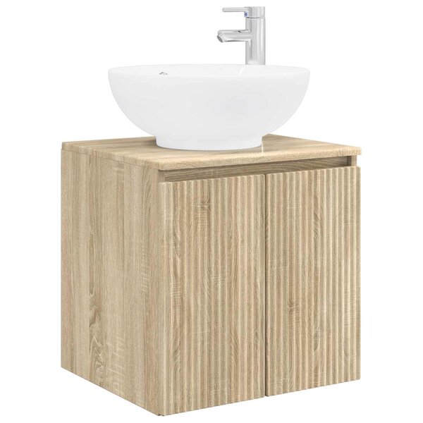 vidaXL Vanité de lavabo mural Chêne Sonoma 49 5 x 44 5 x 65 cm