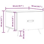 vidaXL Tables basses 2 Pièces chêne fumé 50x50x40 cm bois d'ingénierie