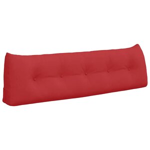 vidaXL Coussin de Dos Rouge 160 x 24 x 50 cm tissu