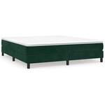 vidaXL Cadre de lit vert foncé 160x200 cm velours