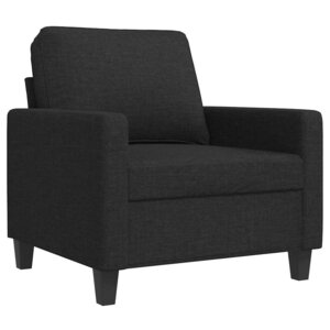 vidaXL Fauteuil Noir 60 cm Tissu