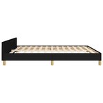 vidaXL Cadre de lit avec tête de lit Noir 180 x 200 cm Tissu