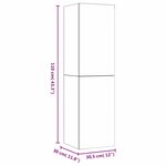 vidaXL Meuble TV Noir 30 5x30x110 cm Bois d’ingénierie
