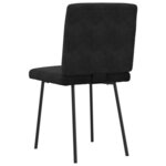 vidaXL Chaises à manger lot de 4 Noir Velours