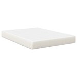 vidaXL Matelas de Lit avec matelas Crème 160 x 200 cm tissu