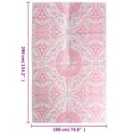 vidaXL Tapis d'extérieur ARAKIL rose 190x290 cm PP