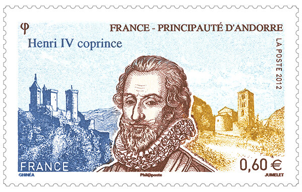 Timbre Emission commune France / Andorre - Henri IV