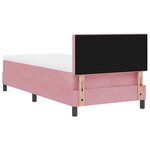vidaXL Lit à ressorts avec matelas Rose 90 x 200 cm Velours