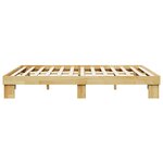 vidaXL Cadre de lit sans matelas 140x200 cm bois massif de chêne