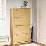 vidaXL Armoire à chaussures Corona 99x32x163 5 cm bois de pin massif