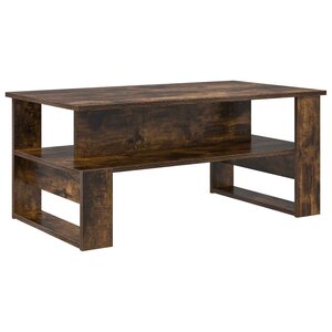vidaXL Table basse Chêne fumé 90 x 50 x 40 cm Bois d'ingénierie
